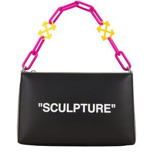 Off-White “SCULPTURE” Quote Bag Black Leather NWT + Dust Bag | MSRP $1,850